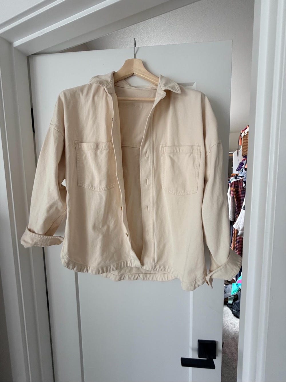 Vuori Cream Utility Button-Up Shacket